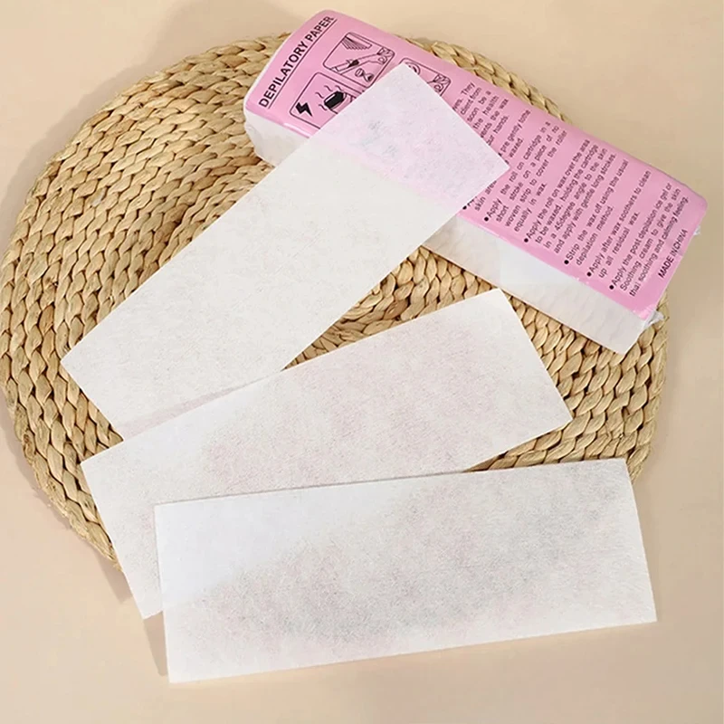 2026 20/50/100Pcs Nonwoven Wax Strips Tear-Resistant Professional Hair Removal Paper for Face Body Bikini Salon Quality Hot Wax