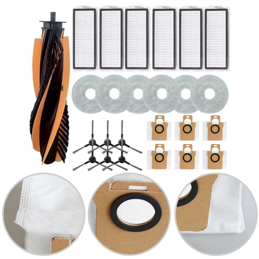 

Для JONR для P20 PRO/T5 Pro робот-пылесос, сменная основная боковая щетка, мешок для пыли, комплект тканевых фильтров для швабры