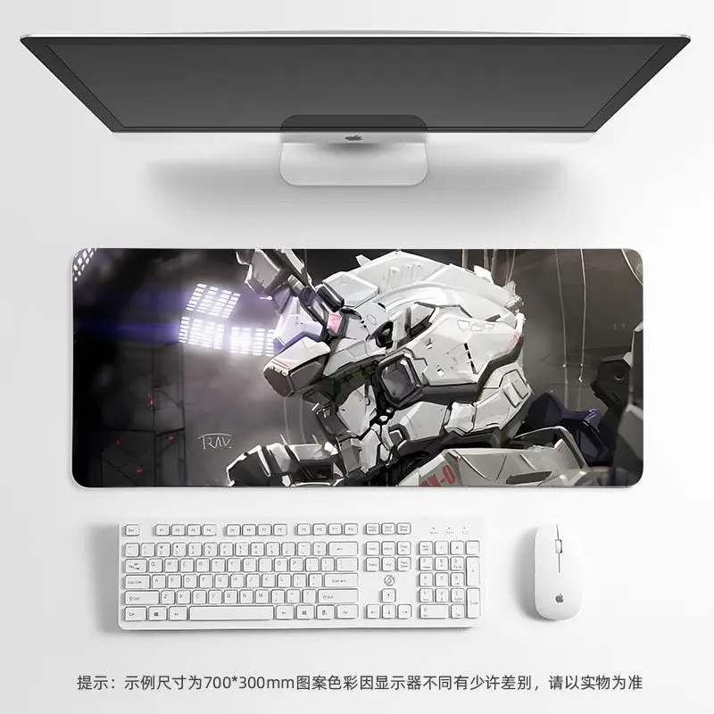 Leder-Mauspad GUNDAM Mauspad Japanischer Anime Cartoon Übergroßes Computer-Tastaturpad Anime-Spiel Anime Rutschfeste E-Sport-Matte