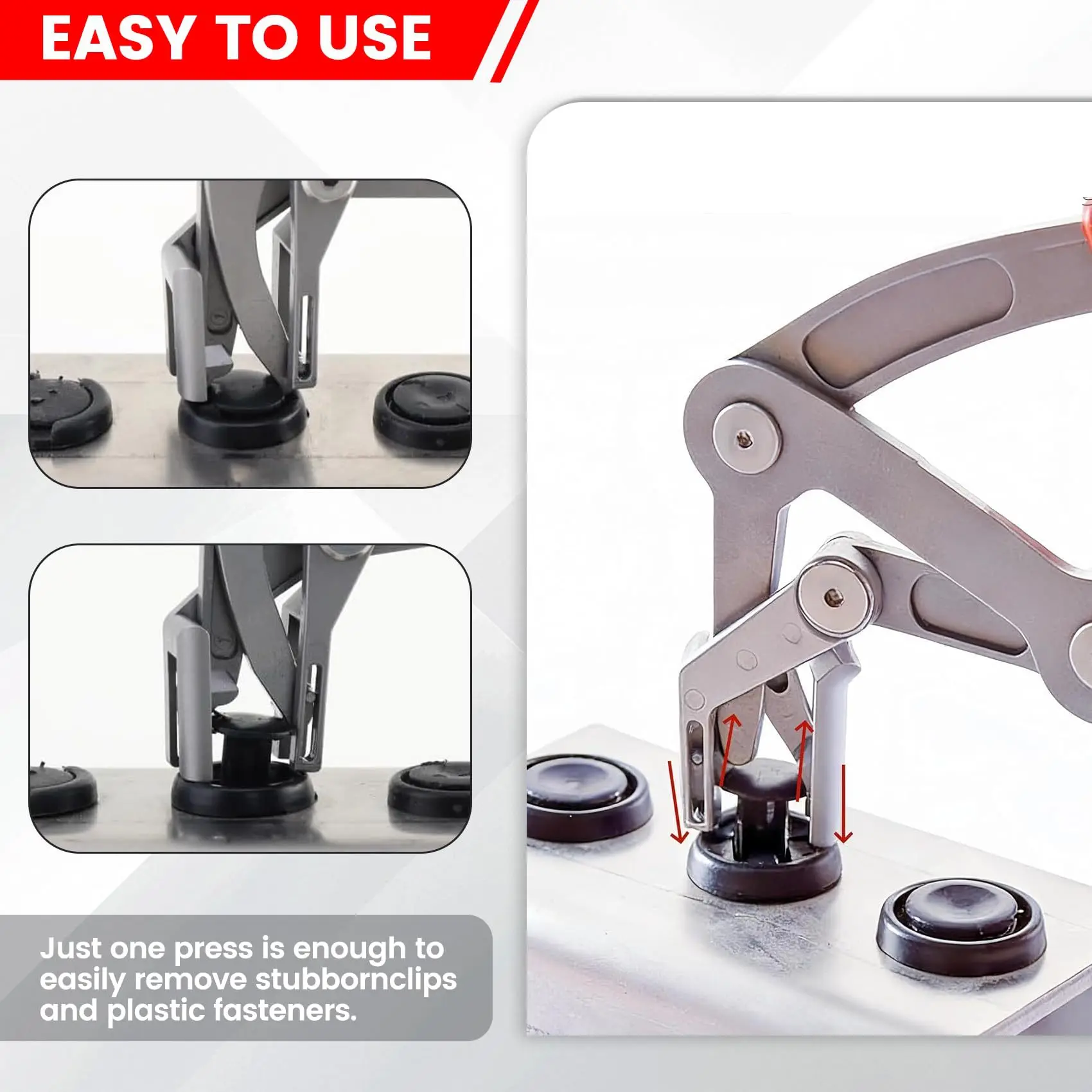 Automotive Clip Removal Pliers, Car Interior Panel Fastener Remover, Professional Plastic Rivet Snap Puller Tool