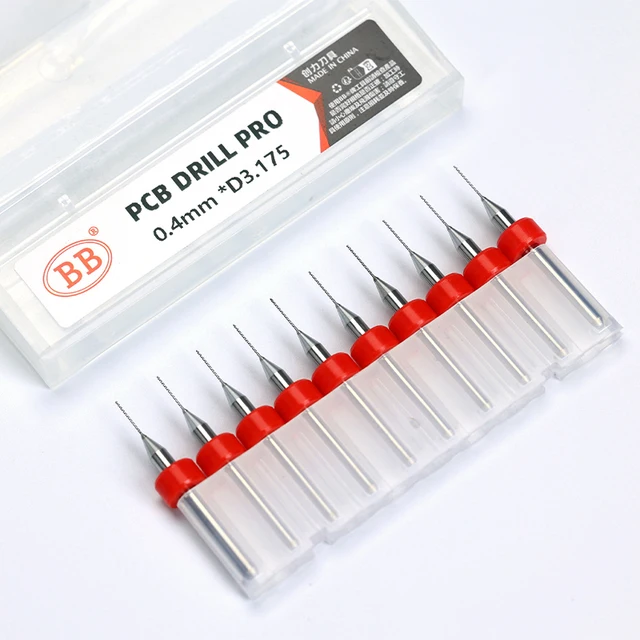 BB PCB PRO mikro wiertarka węglikowe Mini bity płytka drukowana DIY 0.1mm-6.0mm średnica 3.175mm Shank 10 sztuk