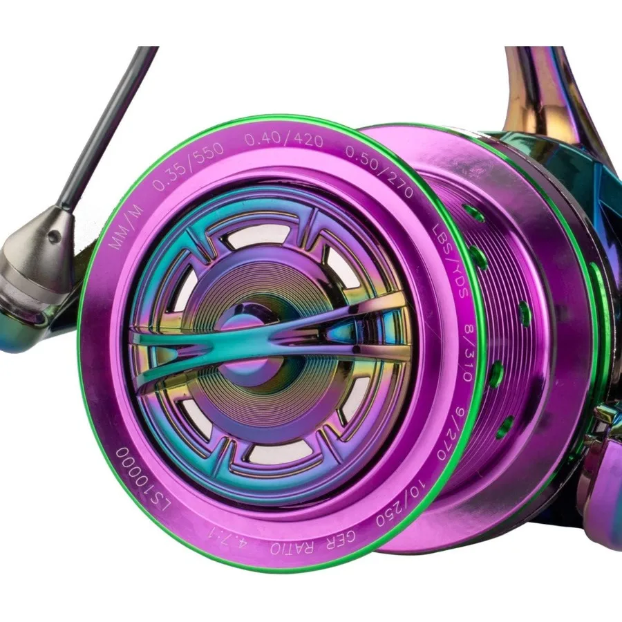 بكرات الصيد الدوارة 70 رطل ماكس قوة السحب 18 + 1 الفولاذ المقاوم للصدأ BB هيكل معدني عجلة الصيد 8000 10000 12000 بكرة سلسلة F #6