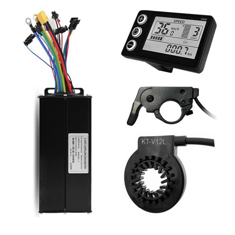

Ebike Sine Wave Controller 400A Three-Mode 36V/48V/52V with S866 LCD Color Display for Ebike-A23U