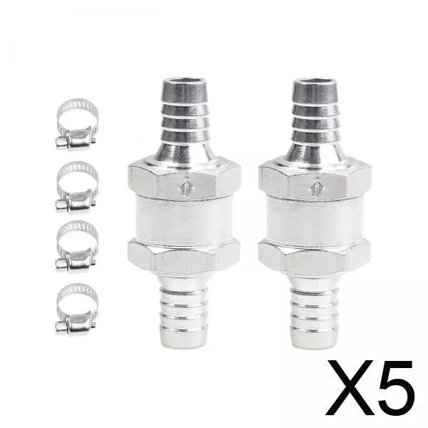 

Car Fuel System Non Return Check Valve with Hose Clamps Aluminium Alloy for Automotive Petrol Liquid Line