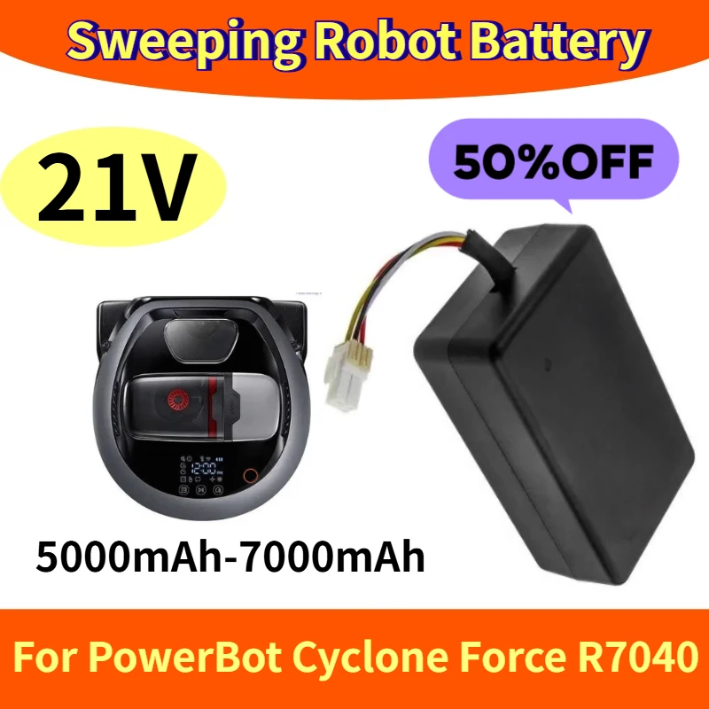 

21V 5000mAh-7000mAh Sweeping Robot Battery for PowerBot Cyclone Force R7040 DJ96-00193B,DJ96-00193E