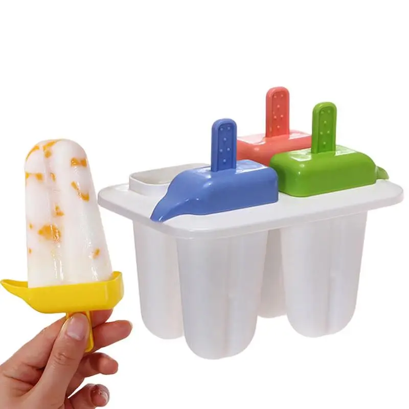 

Sicle Molds Cake Molds 4 Cavity Cakesicle Molds For DIY Ice Cream Bar Reusable Easy Release Ice Maker For Summer