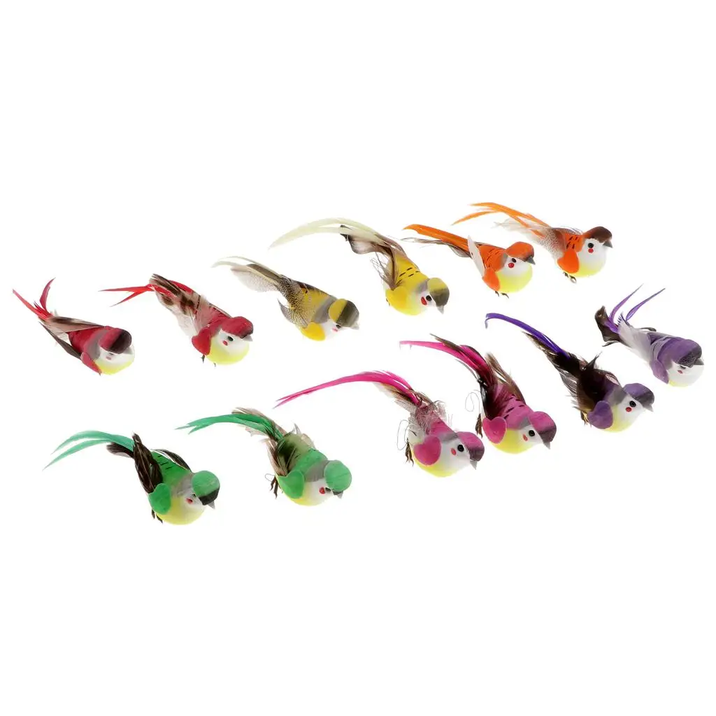 Bird Simulation Ornament Foam Feather Model Birds for Garden Accessories Decoration and DIY Home Festive Decor