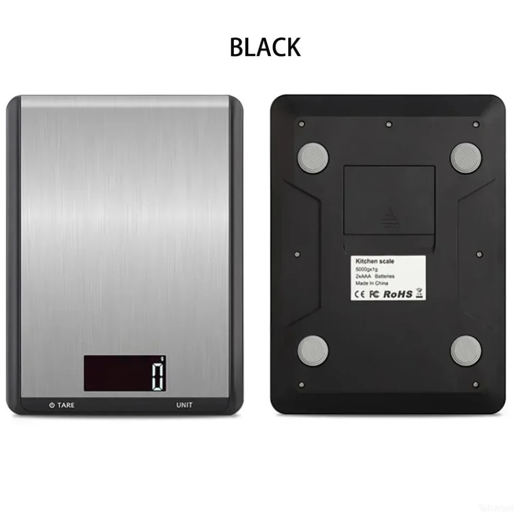 Digital Kitchen Scale LED Display 5kg/1g Stainless Steel Panel Electronic Scales Home Jewelry Food Snacks Weighing Baking Tools