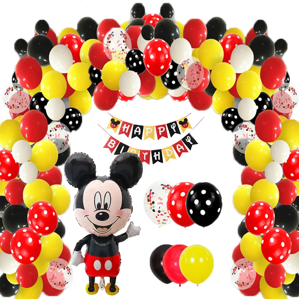 Mickey Mouse Balloon set for baby shower or Birthday Party Arrangement Decorative balloon set Party Supplies