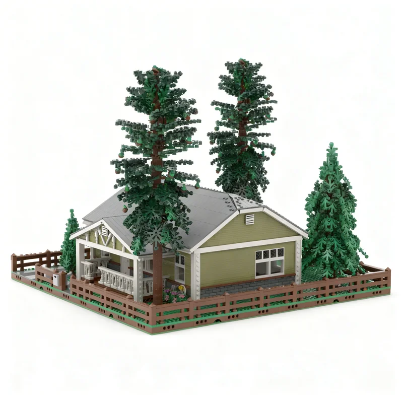 3576pcs MOC City 2 Bedroom Ranch Bungalow Shell Model Building Blocks Architecture Brick Assemble Idea Kids Christmas Gifts Toys