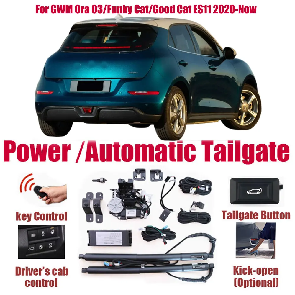 For GWM Ora 03/Funky Cat/Good Cat ES11 Electric Tailgate Lift Kit Kick Sensor Anti-pinch Auto Power Trunk Wireless Remote