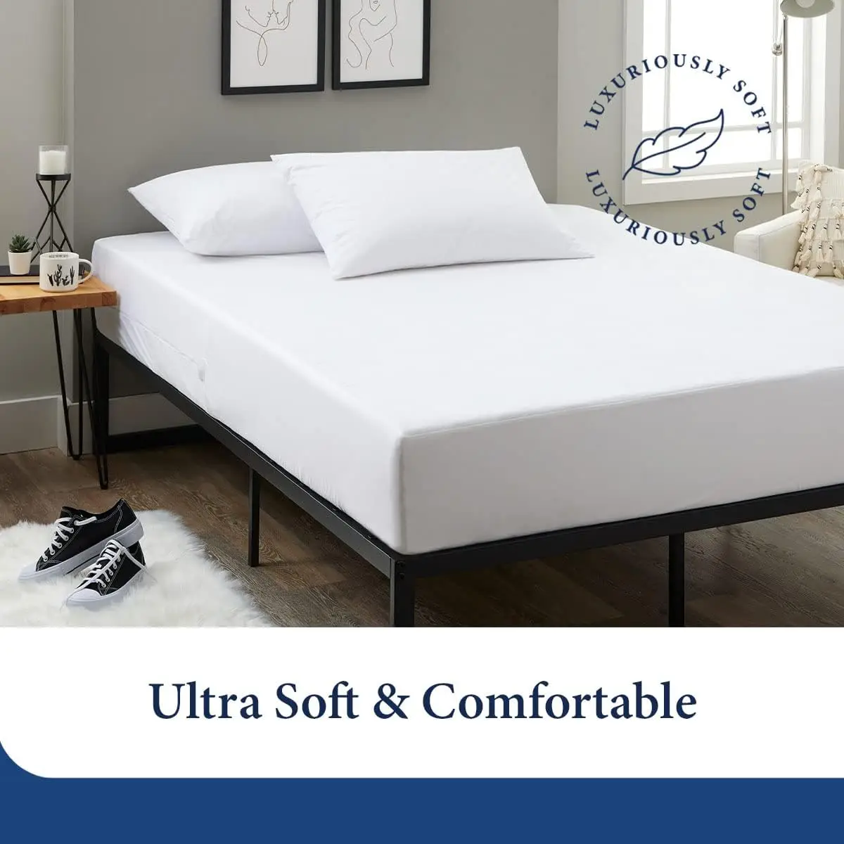 

Cosy House Collection Luxury Zippered Mattress Encasement - College Dorm Room Essentials - 100% Waterproof - Rayon Derived From