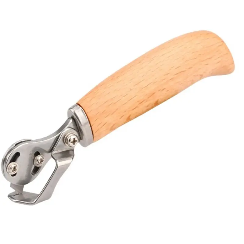 

BYBS-DIY Leather Making Tool- Handmade Leather Trimming Knife Straight Arc Edges For Crafting Projects Hand