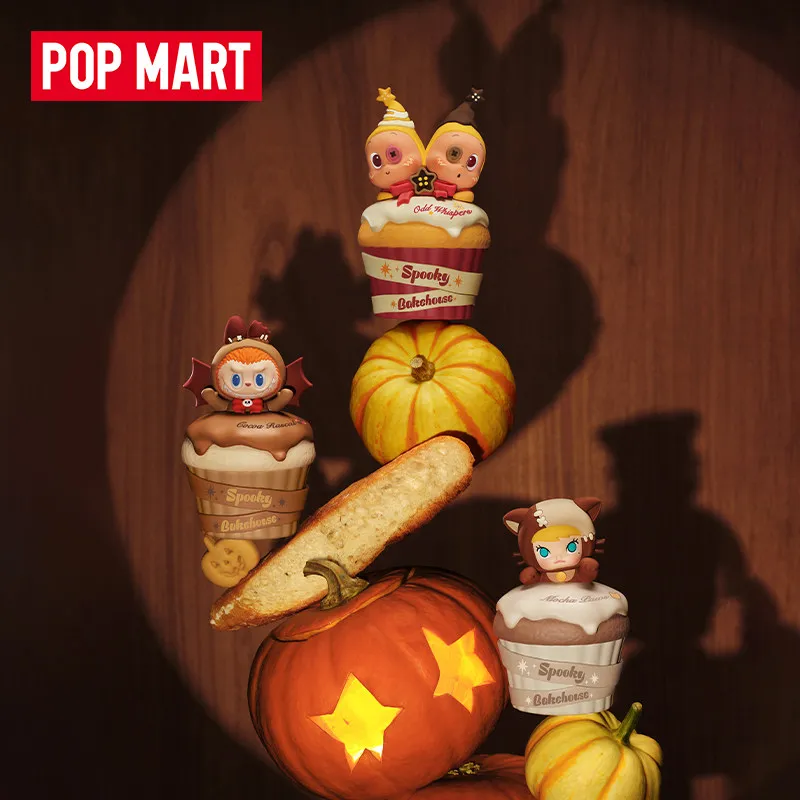 POP MART Spooky Bakehouse Series Projection Nightlight Blind Box Mystery Box Toys Kawaii Ornaments Figurines Home Decor Desktop