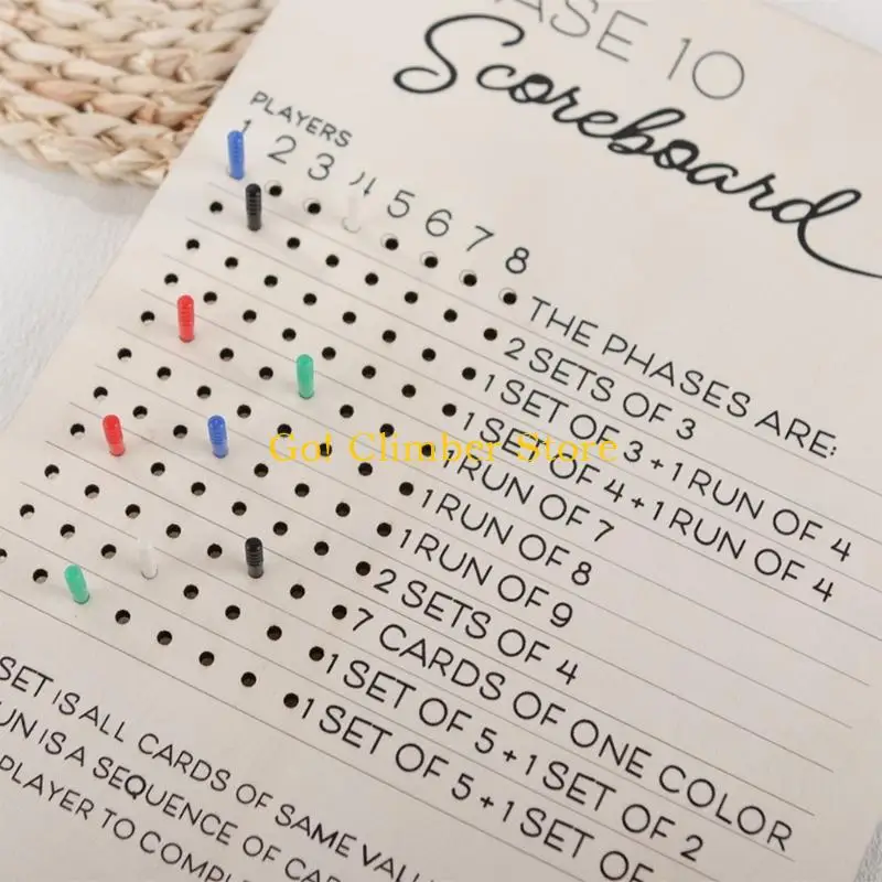 

Q84C Табло для результатов Phase 10 Легкая доска для подсчета очков Легкая доска для подсчета очков Деревянное табло для Phase в