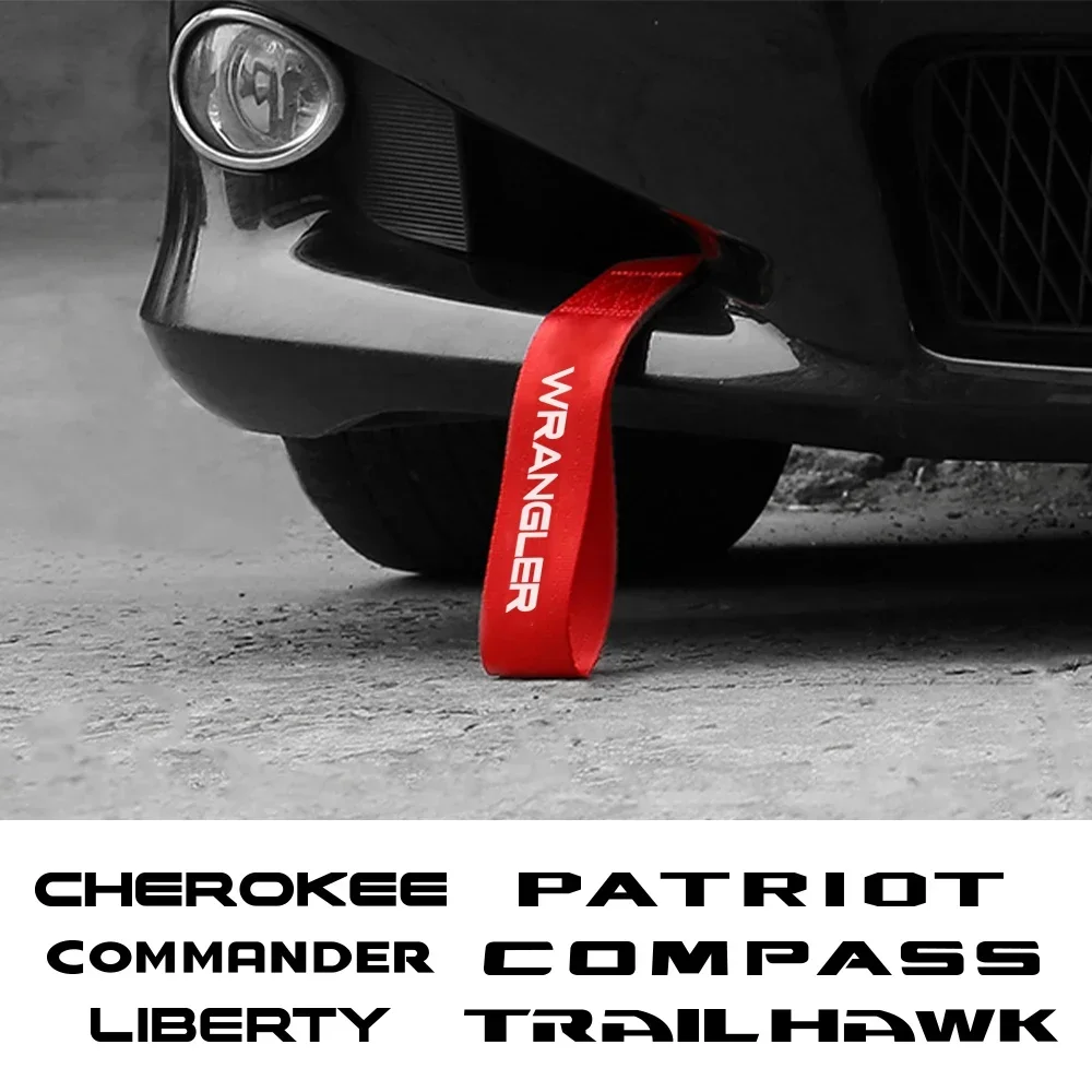 Car Trailer Tow Rope Trim Accessories for Jeep RENEGADE WRANGLER CHEROKEE COMPASS PATRIOT TRAILHAWK COMMANDER LIBERTY RUBICON