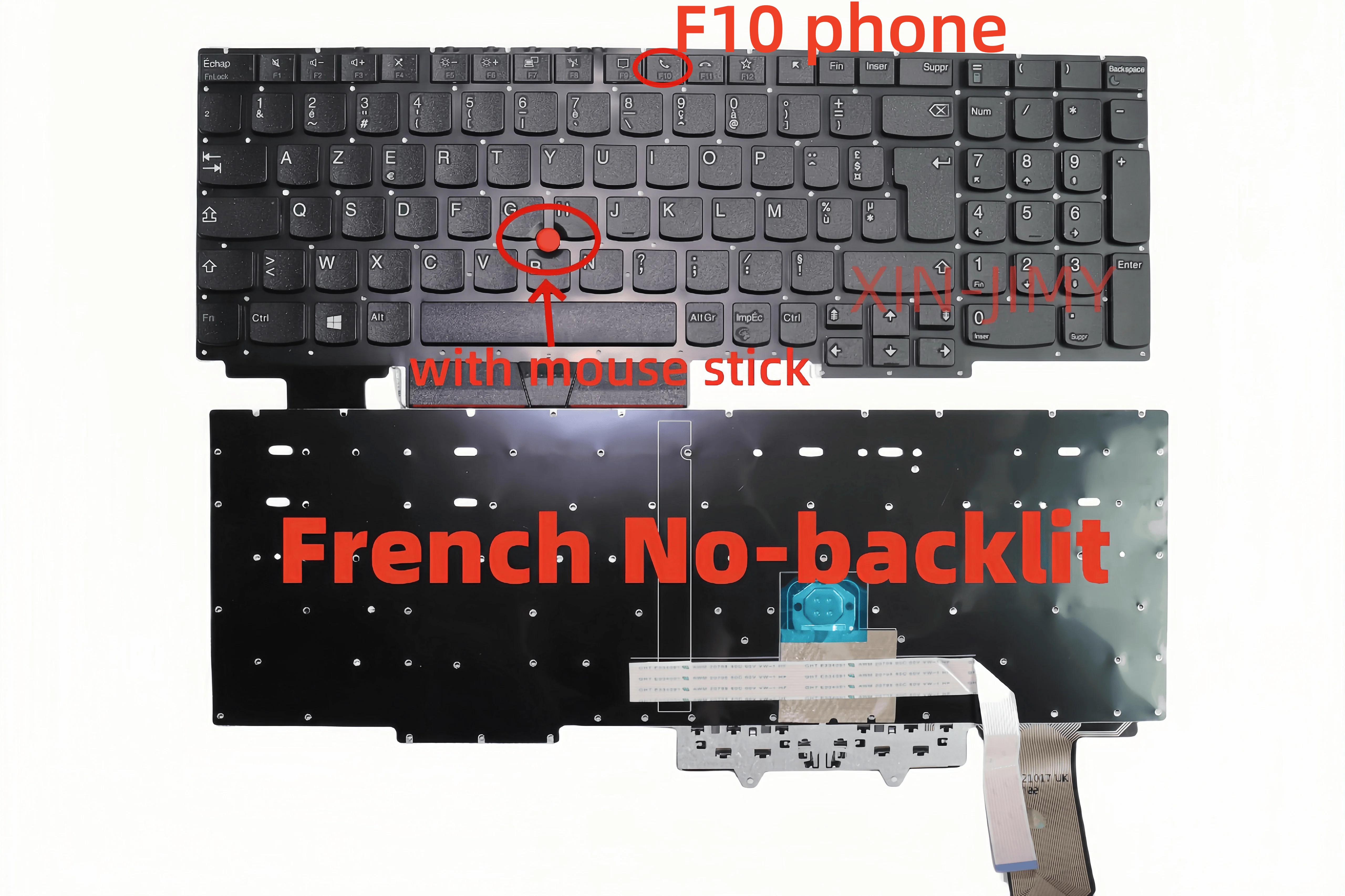 New French Keyboard For Lenovo Thinkpad E15 Gen 2 3 4 (Type 20T8 20T9 20TD 20TE) Laptop Fr Layout Without Backlight