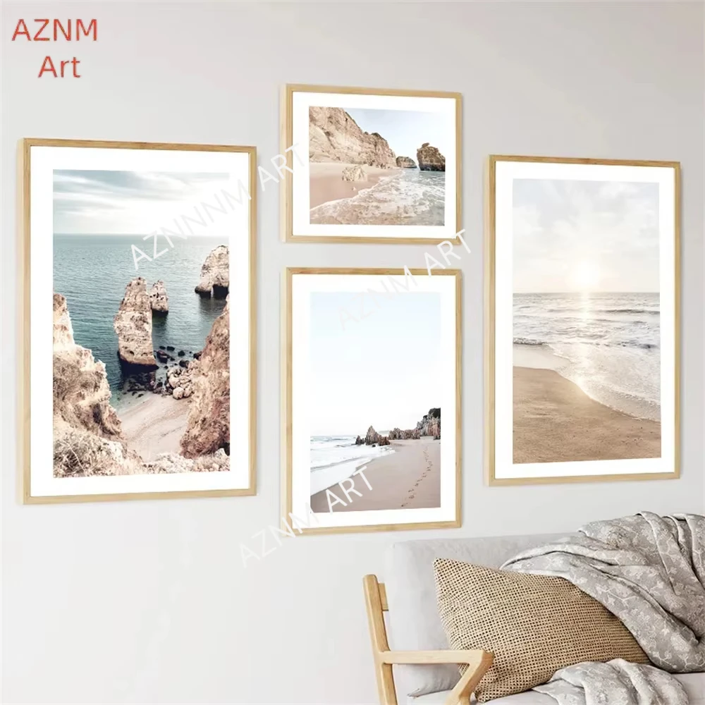 1pc Coastal Beach Reef Poster Reed Prints Canvas Painting Se
