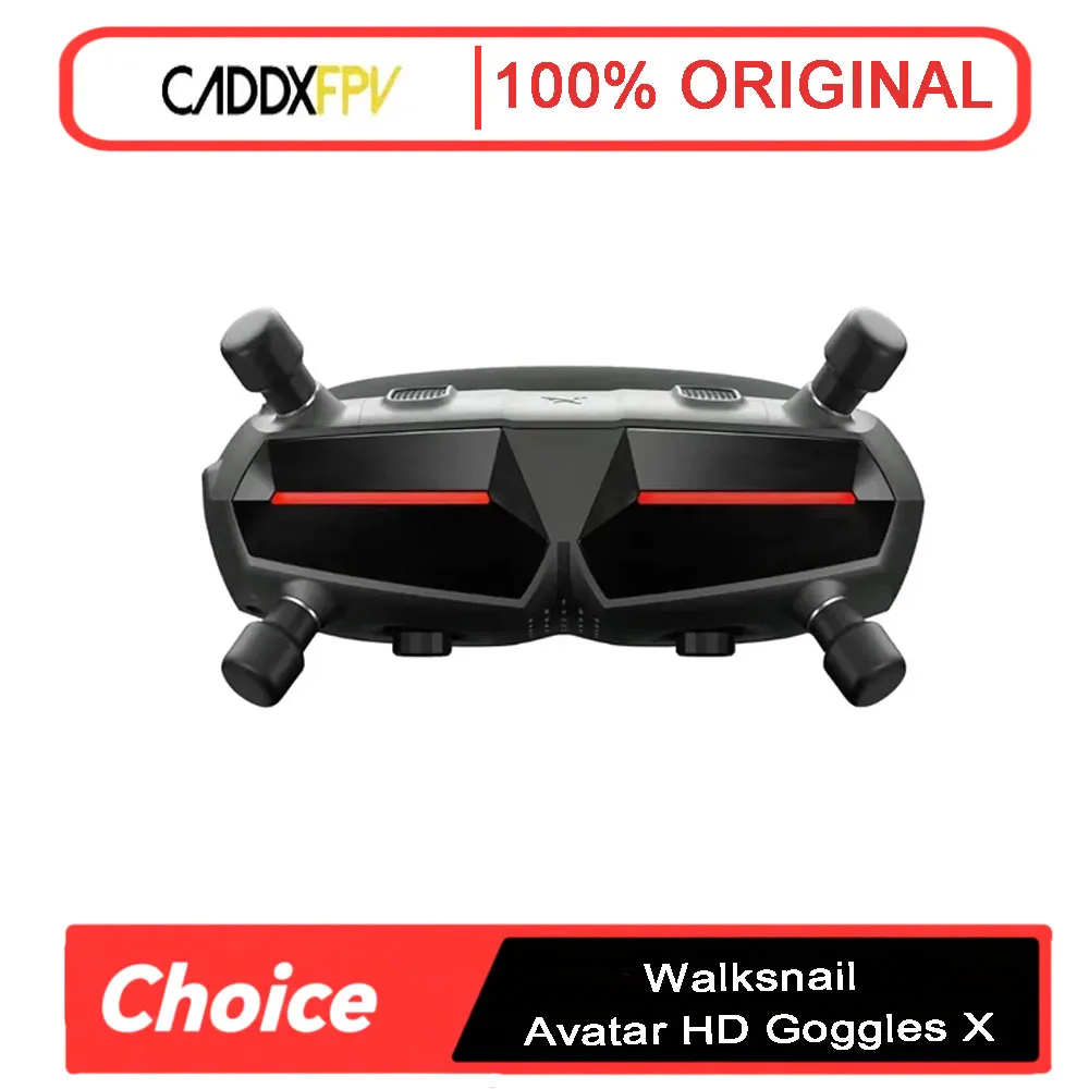 

Walksnail Avatar HD Goggles X - 1080P/100FPS FOV50° Built-in Gyro BT/Wi-Fi 7-26V for FPV Drone Fixed-Wing RC
