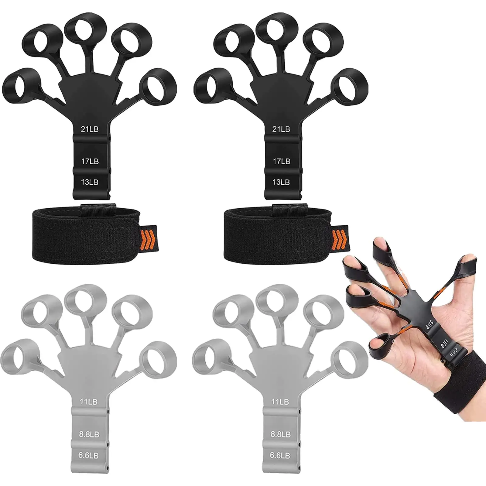 Finger Gripper Finger Exerciser Guitar Finger Exerciser 6 Resistant Levels Recovery Physical Tools Hand Strengthener For Patient