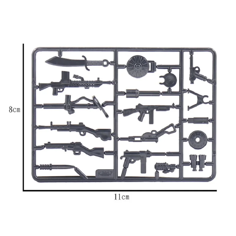 City Mini Action Figures Military WW2 Weapon Guns Soldier MOC SWAT Army Police German 98K Parts Building Bricks Toys Brinquedos