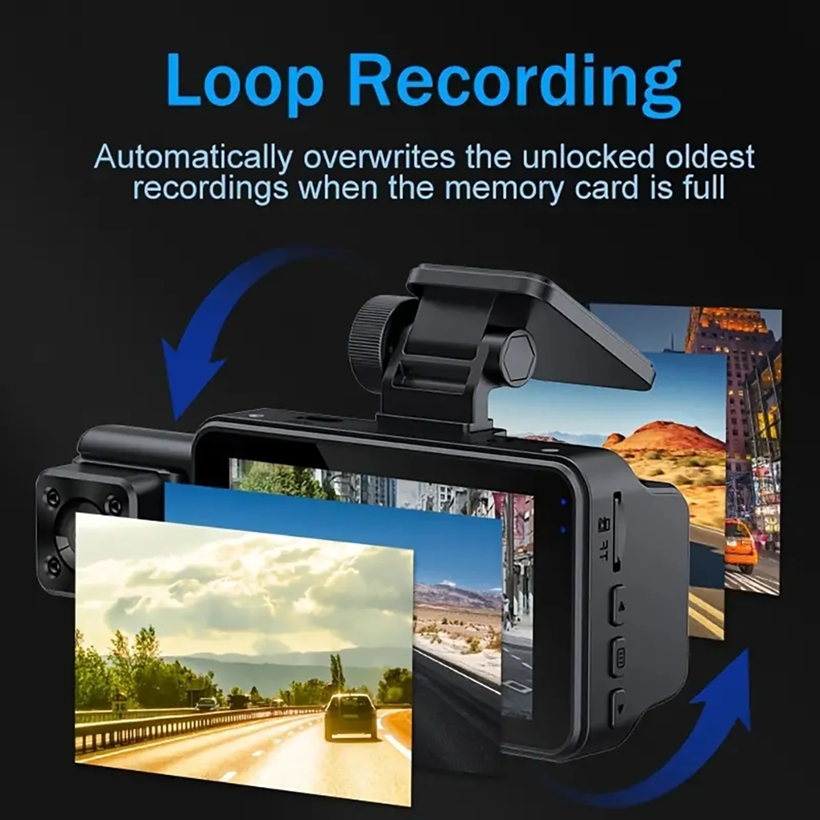 Dash Cam Front and Rear Inside 1080P Dash Camera Night Vision Car Dashboard Camera Recorder for Cars