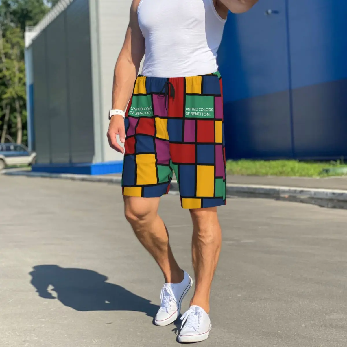 Custom United Colors Of Benetton Shorts Sleeping Pants Men Pajama Pants Lounge Sleep Sleepwear Bottoms view 4