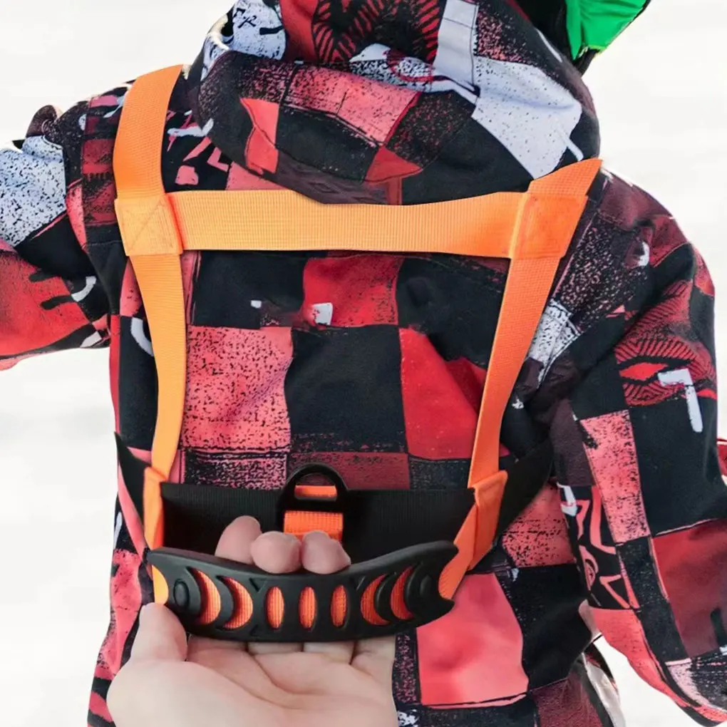 Ski Harness For Learning Speed Control And Safety On Slopes Easy To Attach Adjustable Leashes orange
