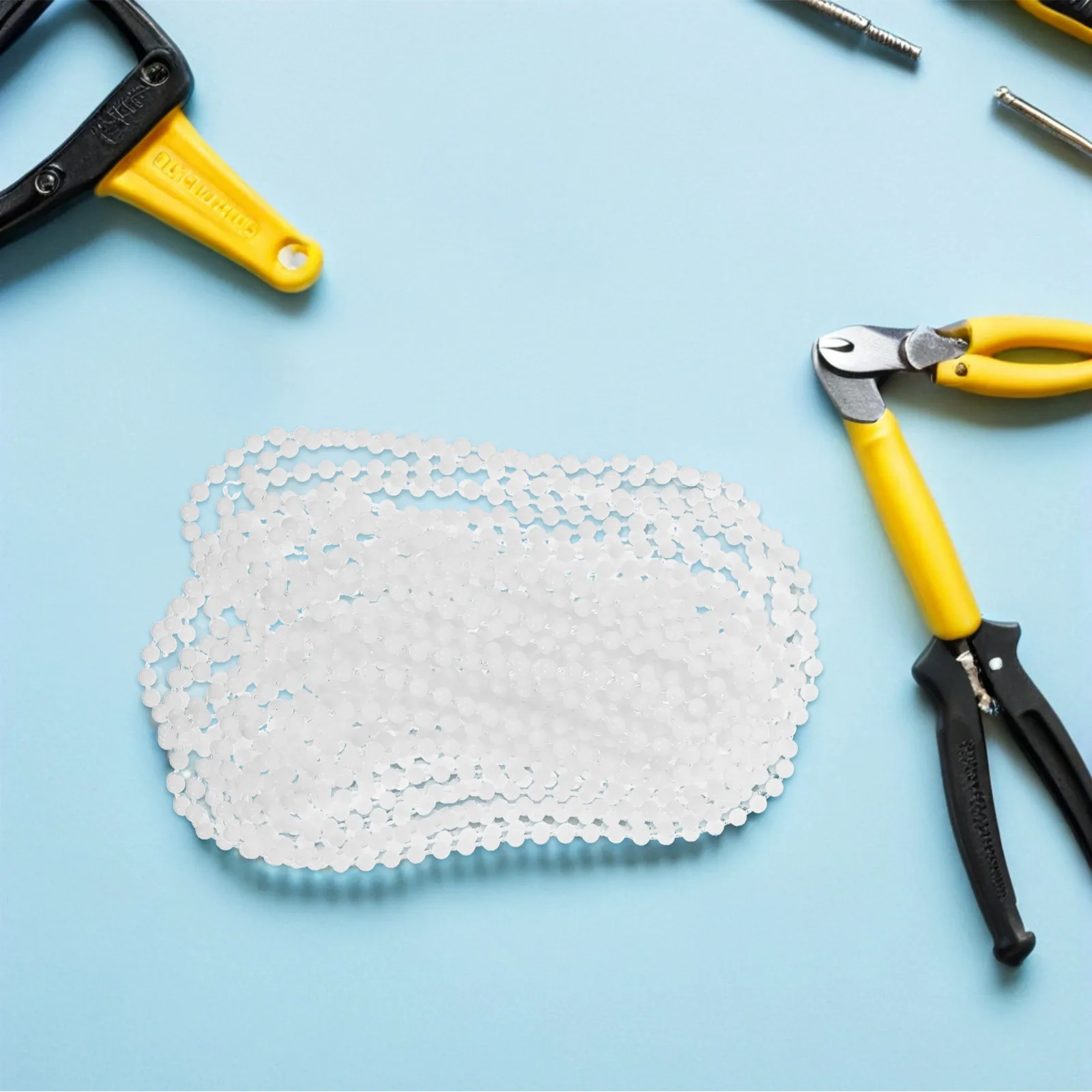Chaîne à perles pour stores, 3 ensembles, cordon en acétal robuste, boucle continue, kit de réparation pour stores à enroulement.