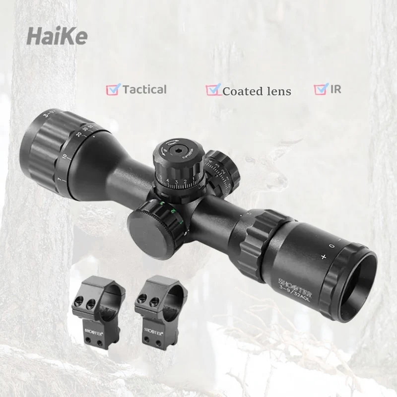 

3-9*32AOE Hunting Scope Waterproof Illuminated Red And Green Light Crosshairs Reticle HK1-0346 Tactical Optical Scope
