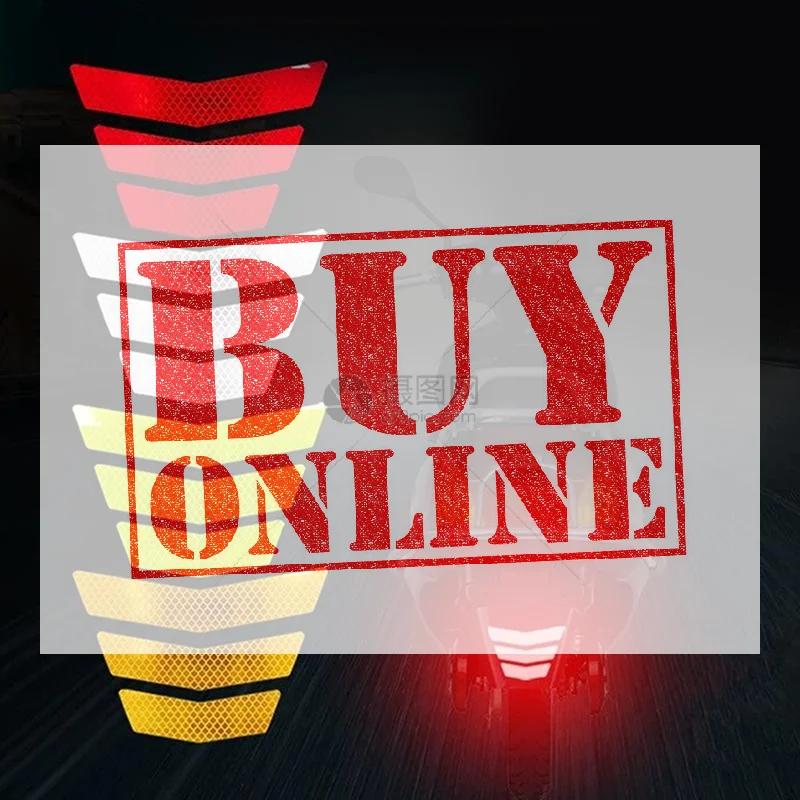 

【DM】3pcs/set Motorcycle Stickers Tail Bumper Decal Adhesive Tape Reflective Warning Trapezoidal Arrow For Car Truck Bike