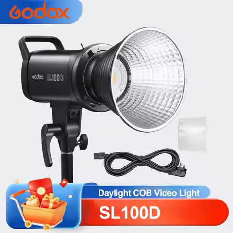 Godox SL100D Daylight LED Video Light 5600K Built-in 8 Special Effects Fill Lighting for Video Studio controled by APP