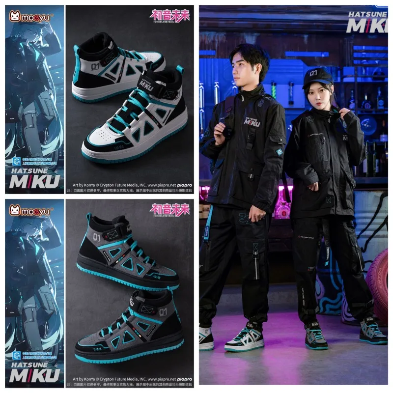 Hot Hatsune Miku Shoes for Men Vocaloid Cosplay Male Sneakers Women Tennis Sports Athletic Anime Figure Shoes Casual Shoes Gift
