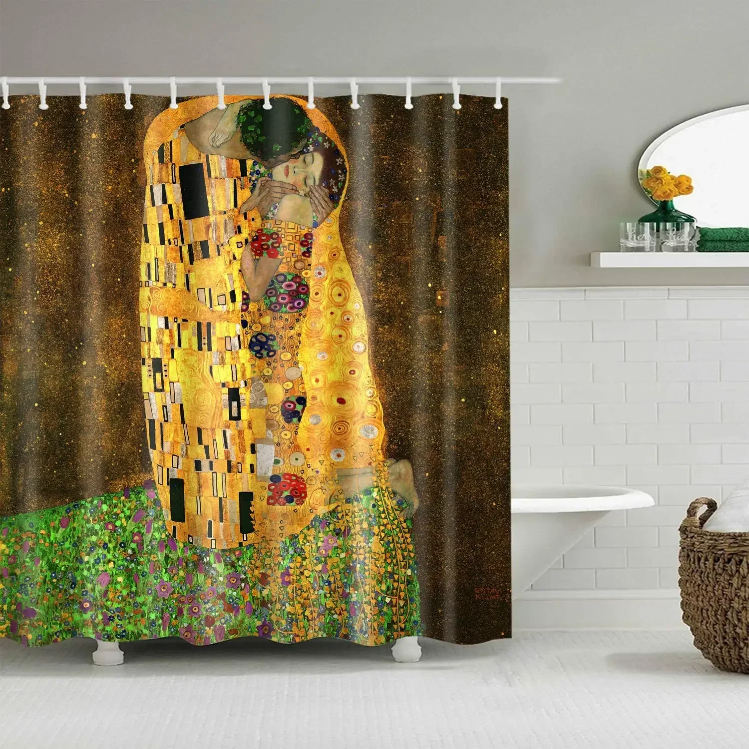 The Kiss by Gustav Klimt Home Art Paintings Pictures for Bathroom