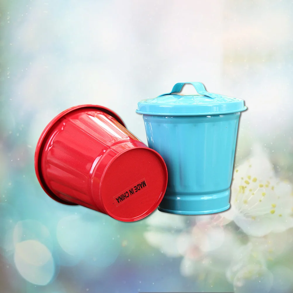 

Настольная урна для мусора, компактный металлический контейнер для отходов для стола, комнаты, автомобиля, экологичный дизайн, случайный цвет