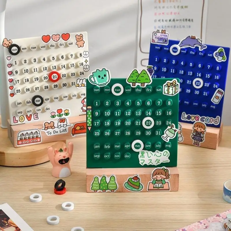 Calendario permanente mensile con desktop in legno Desktop ABS Calendario permanente Commoci decorazione per scrivania