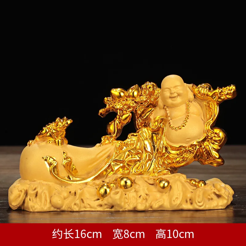 Laughing Buddha Modern Art Sculpture Crafts Maitreya Statue Resin Home Decor Accessories  Ornaments Car Decoration Gifts