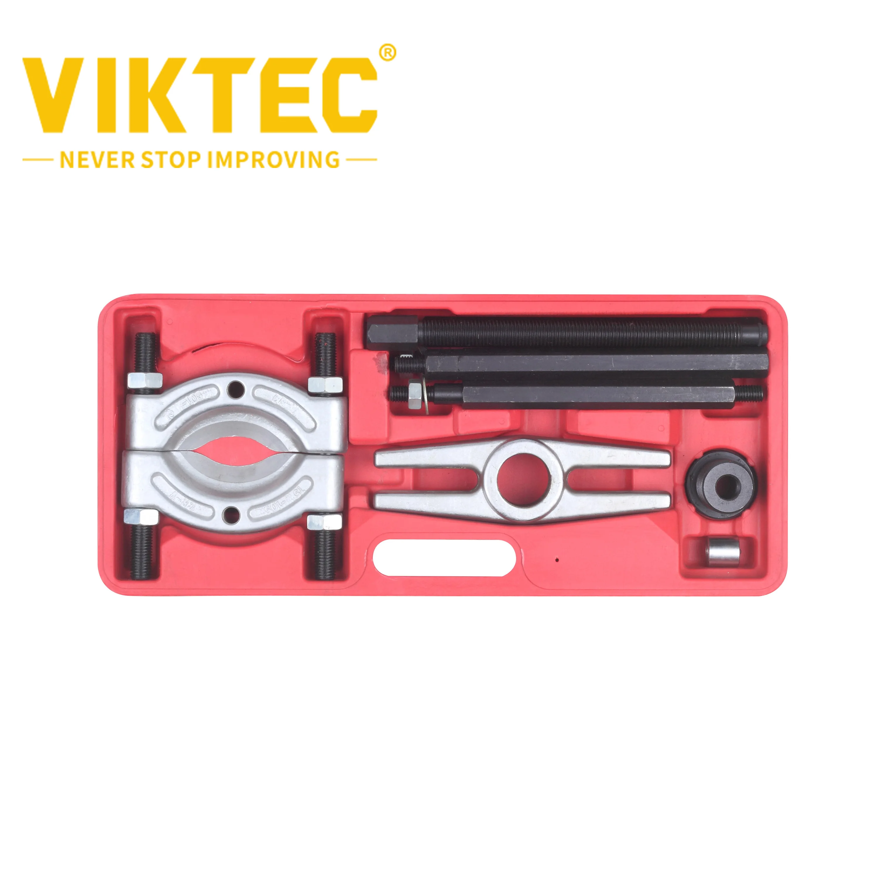 Bearing Separator Kit for 75-105MM Bearing,Pressure Screw Separator Puller Set Gear Puller Tool 8PC Set,VIKTEC, VT01210