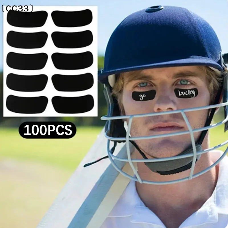 Baseball Eye Black Stickers 100PCS Breathable Under Eye Football Strips Sports Eye Stickers For  Adults Kids Sport〔CC33〕
