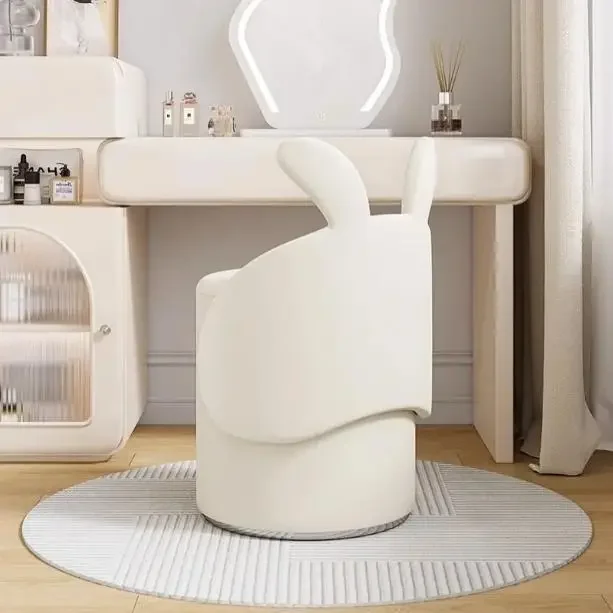 Cream style makeup stool, girl's heart, Instagram style light luxury chair, girl's bedroom makeup chair, modern and simple smal