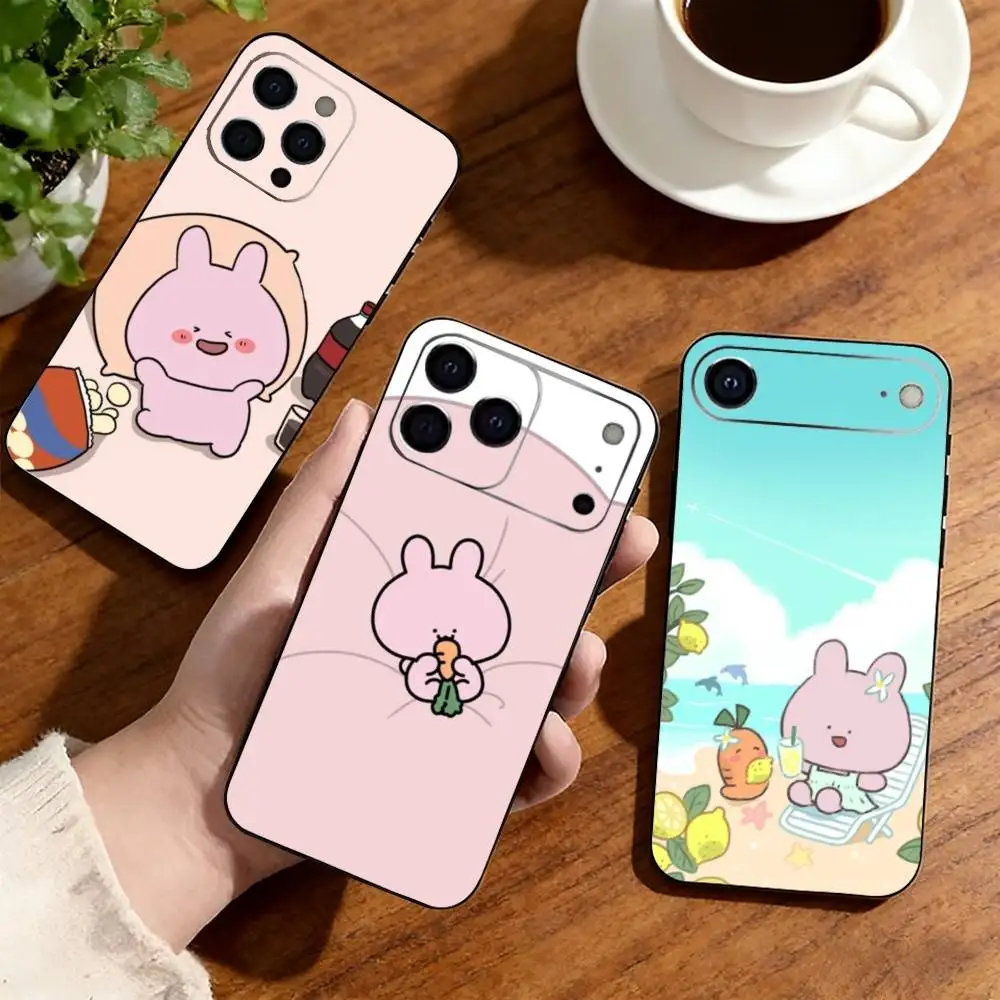 Cartoon A-Asamimichan   Phone Case For iPhone17,16,15,14,13,12,11 Plus,Pro Soft Silicone Black Cover
