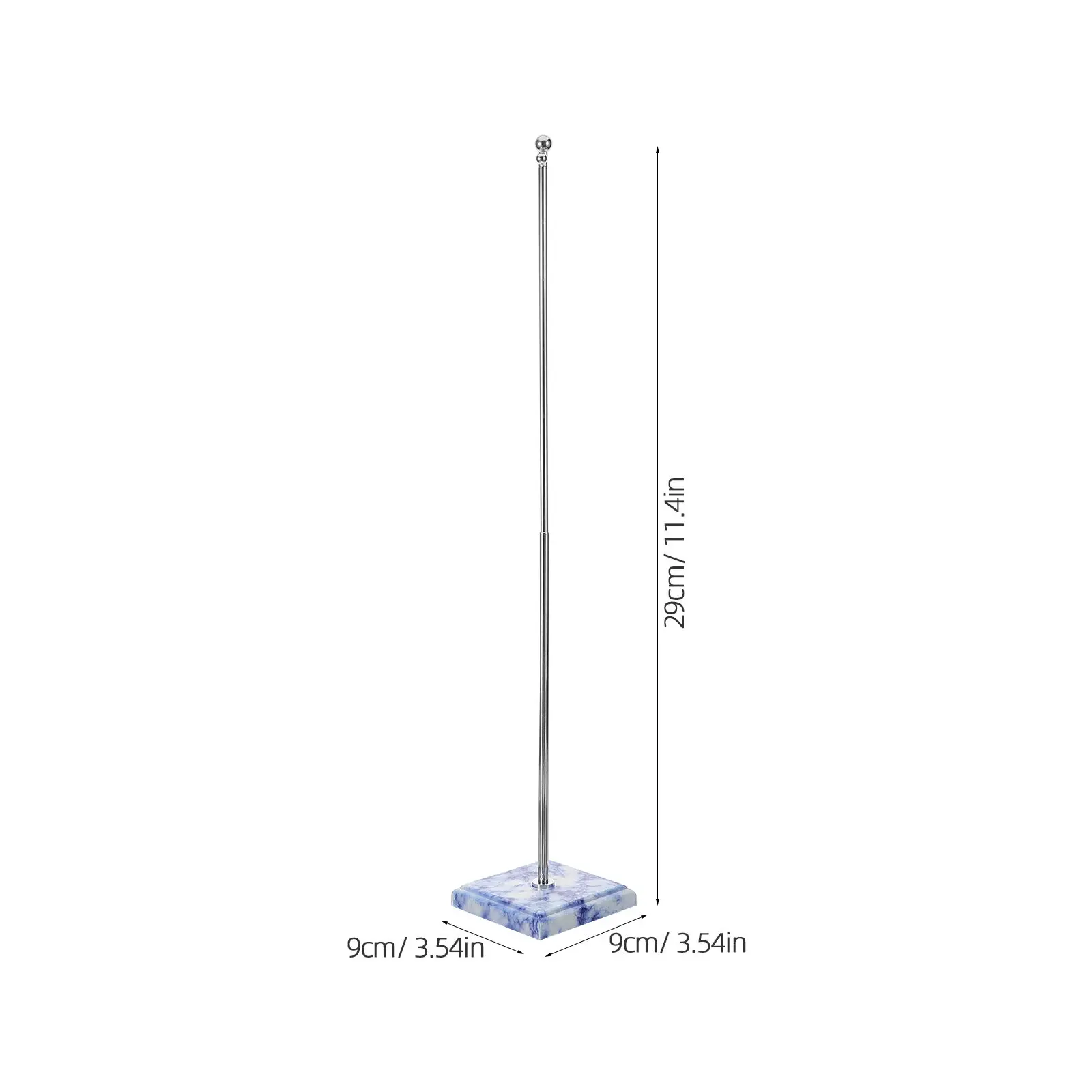 Table Flagpole Desktop Flag Holder with Wear Resistant Metal Base Easy to Assemble Detach Suitable for Club Office Holiday