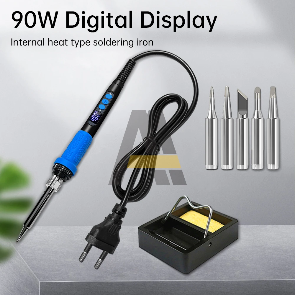 90W Electric Soldering iron LCD Digital Adjustable Temperature 220V Rework Welding Solder Tools Internal Heat Control Soldering