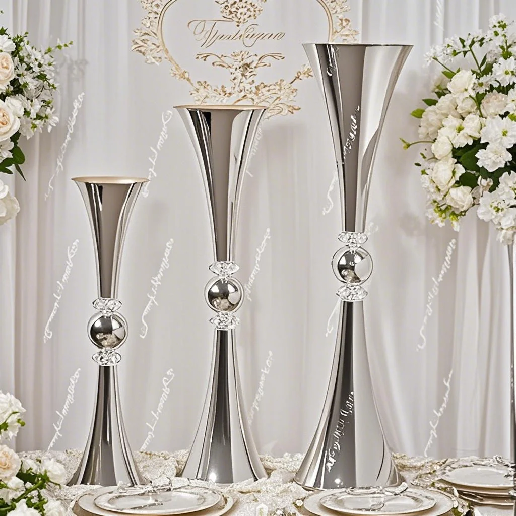 

10 шт., 50/60/70 см, прозрачные акриловые центральные детали для стола, акриловый подсвечник, подставка для свадебного украшения, центральные детали