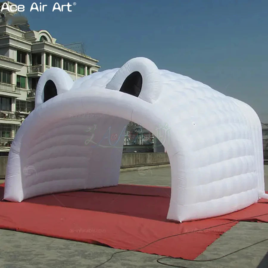 Portable Customizable Party Decoration, Outdoor Event Entrance & Commercial Advertising Prop Frog-Shaped Inflatable Arch Tent