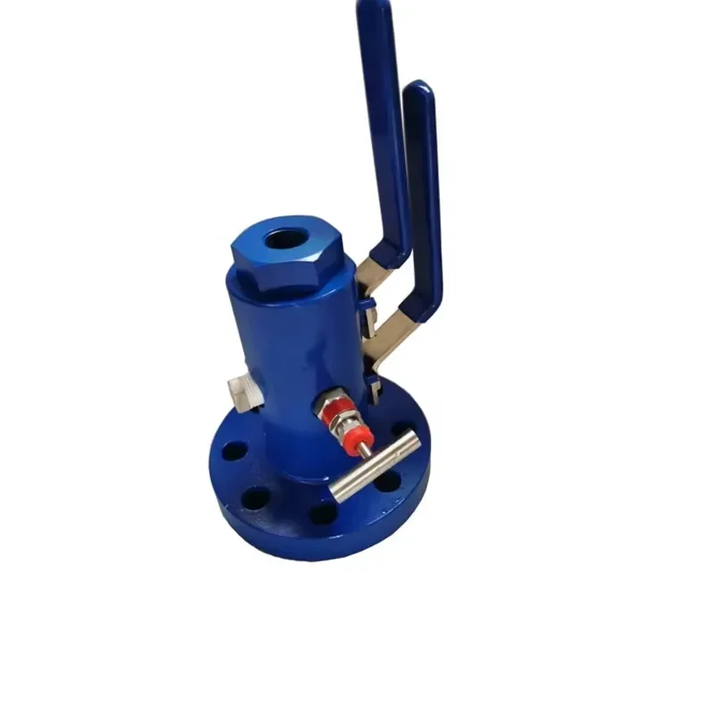 Forged High-Pressure SS316 Steel Integral Body Ball Dbb Valve with Monoflange Double Bleed and Block High Temperature