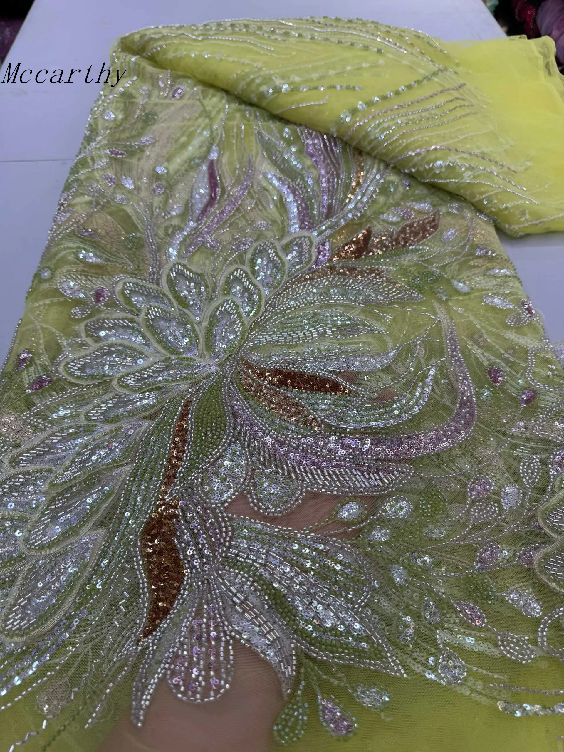 

Африканская высококачественная кружевная ткань с бисером, тюль, сетка, блестки, свадебное платье, лучший бренд, кружево с бусинами для элегантных модных