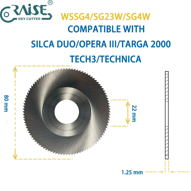 

SILCA SG23 SG4 Carbide Flat Cutter Compatible With SILCA DUO/OPERA III/TARGA 2000/TECHNICA Key Machine