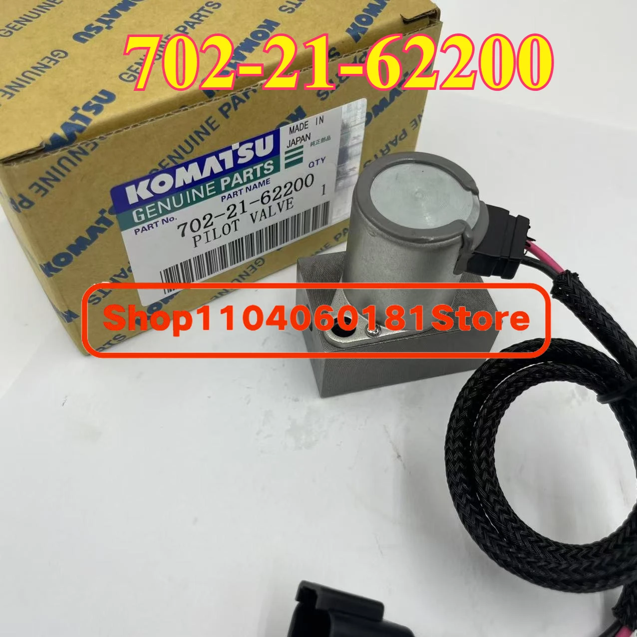 Hydraulic Solenoid Valves 702-21-62200 Pilot valve For Komatsu Excavator Parts PC200-7 PC220-7 PC200-8 PC300-7 PC360-7 PC400-7/8
