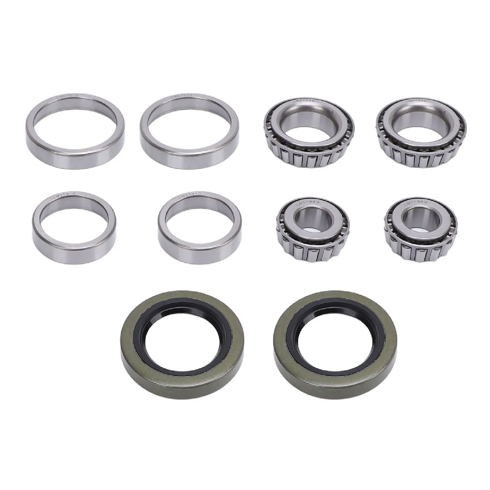 

2 Sets Trailer Wheel Hub Bearing Kit with Protector Professional LM11949 LM11910 for 1 1/4in 3/4in Axles hot